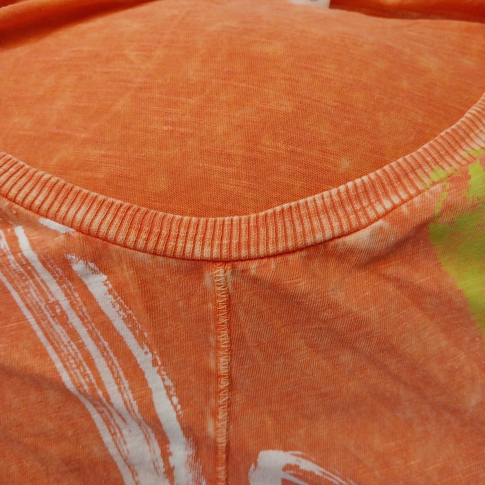 Orange Abstract Print Shirt - Picture 4 of 9